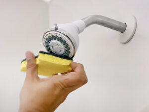 Hhow to clean calcium buildup in shower