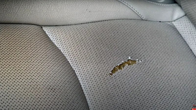 How to clean leather car seats with tiny holes