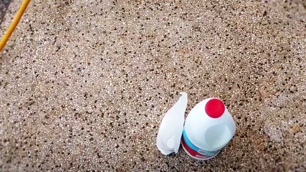 How to clean pebble stone shower floor
